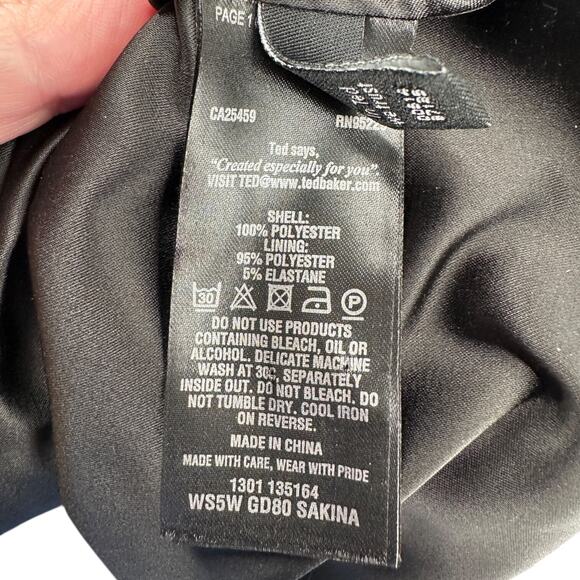 Ted Baker SAKINA Multicolor Floral Print 3/4 Sleeves Fit & Flare Dress Size 2 - Picture 7 of 11